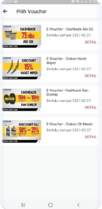 Jika ada pilih Voucher yang ingin digunakan