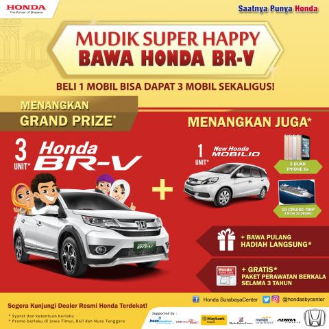 Menyambut Ramadhan, Honda Surabaya Center Siapkan Selling Program Spesial “Mudik Super Happy Bawa Honda BR-V”